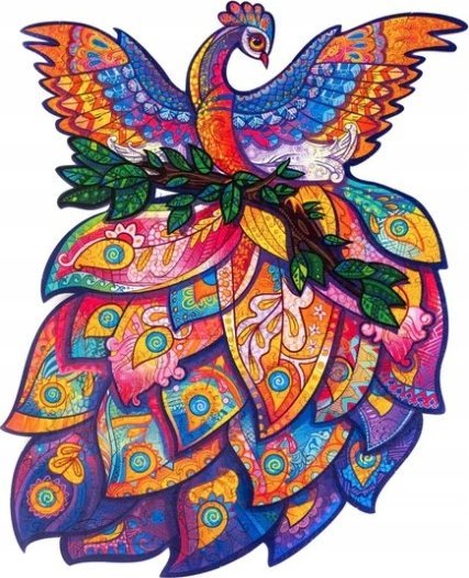 Pan i Pani Gadżet Puzzle Drewniane Dla Dorosłych Kolorowy Ptak