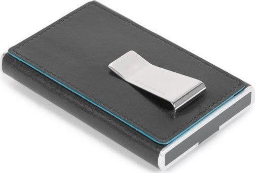 Piquadro Piquadro, Blue Square, Leather, Wallet, Square Sliding System with Money Clip, PP5358B2R-N, Black, For Men For Men