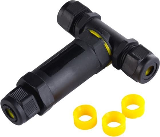 Elcan Mufa kablowa rozgałęźna skręcana typu T 3x2,5 długa IP68 MKT-3B-D