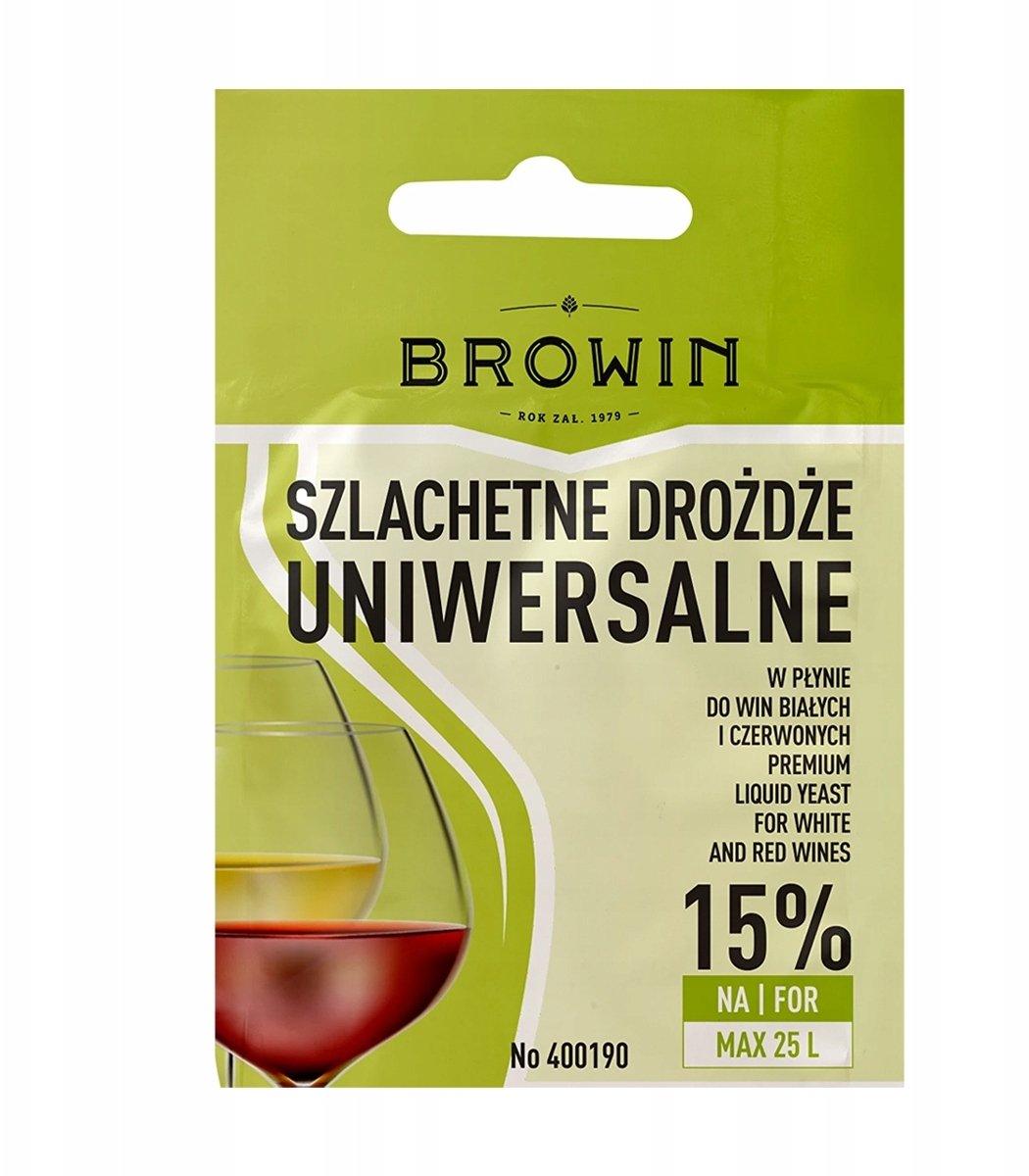 DROŻDŻE SZLACHETNE PŁYNNE WINNE DO WINA UNIWERSALNE 20ML UNIWERSALNE