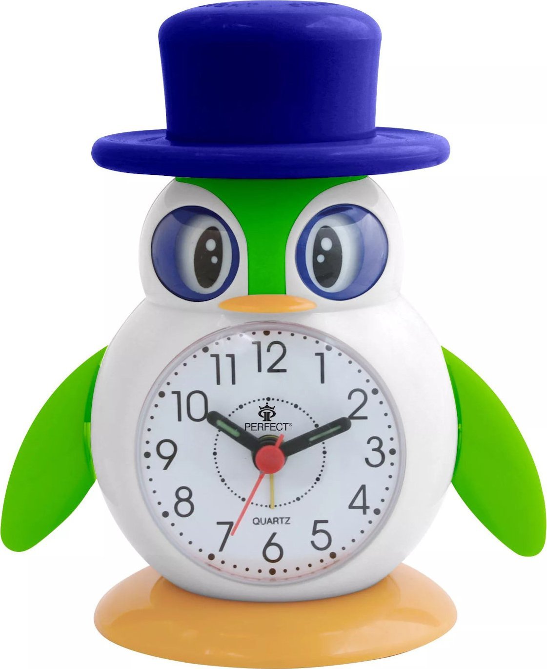 Budzik Perfect BB152 dziecięcy pingwin zielony .