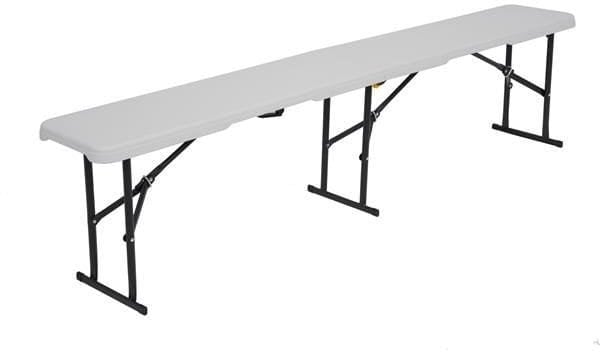 NC3404 SKŁADANA ŁAWKA OGRODOWA 183 CM BIAŁA NILS CAMP