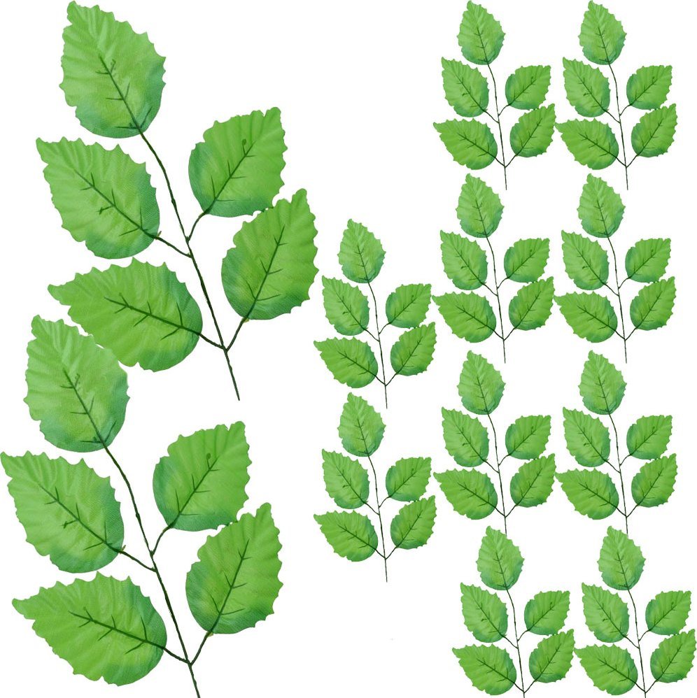 Zestaw Liści Dekoracyjnych Sztuczny Materiałowy Liść Do Stroika Gałązka