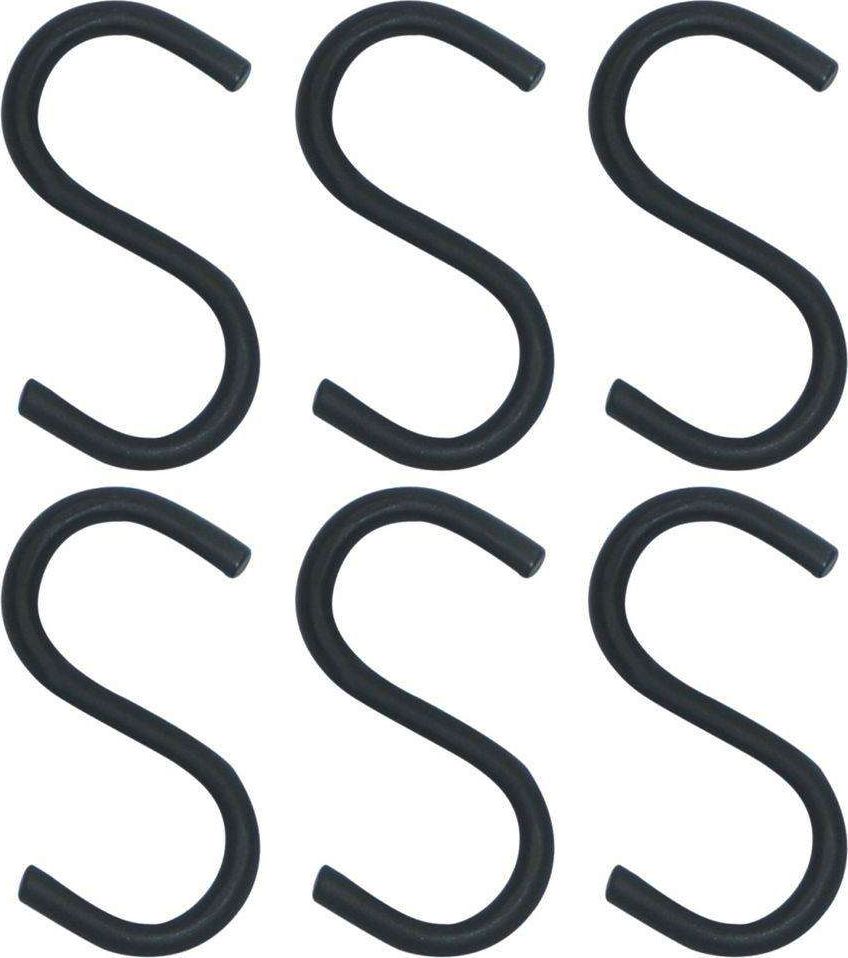 Orion Haczyki wieszak czarny na reling przybory 6 sztuk