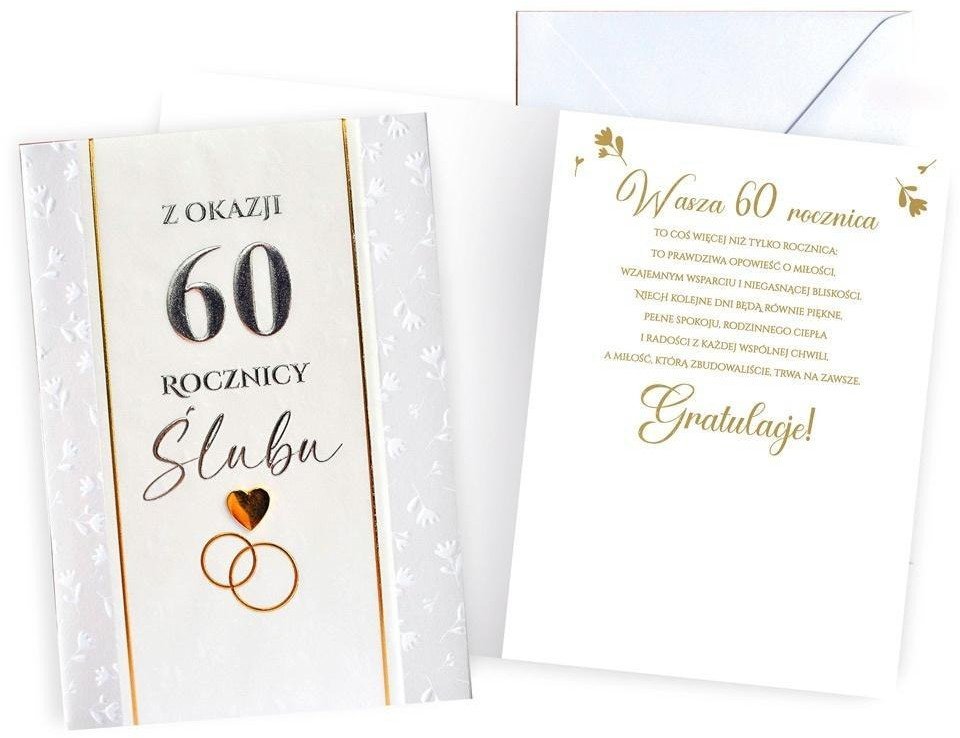 Karnet Rocznica ślubu 60