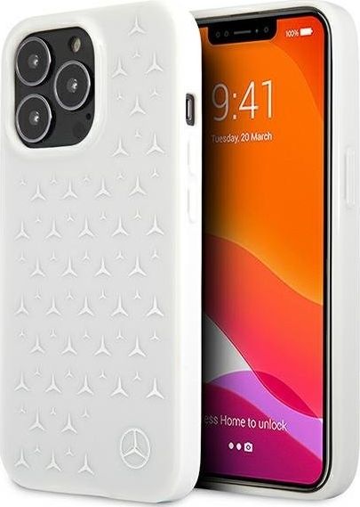 Mercedes Mercedes MEHCP13LESPWH iPhone 13 Pro / 13 6,1" biały/white hardcase Silver Stars Pattern
