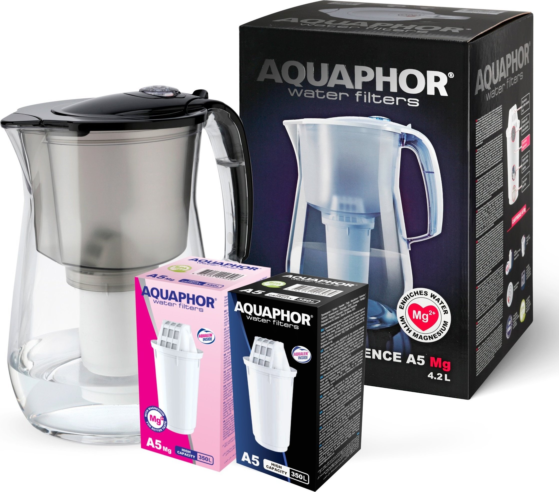Dzbanek filtrujący Aquaphor DZBANEK FILTRUJĄCY AQUAPHOR PROVENCE + WKŁADY A5 + A5MG MAGNEZ