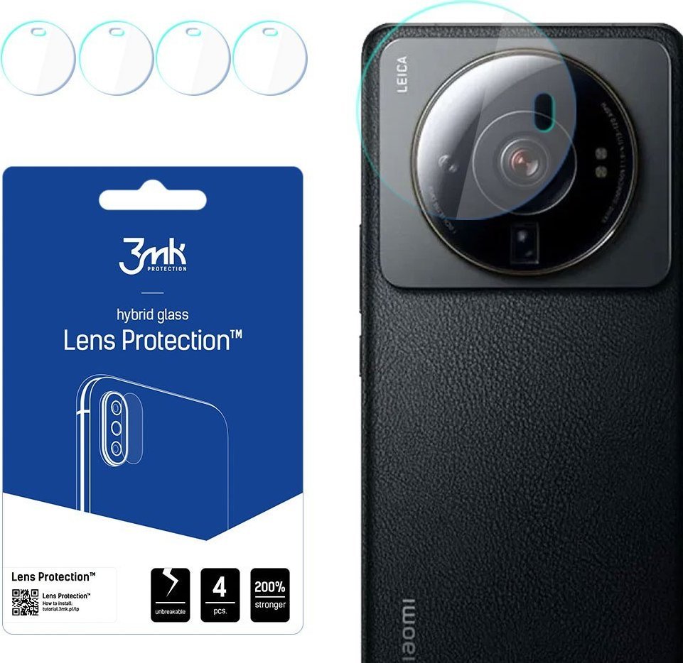 3MK Szkło hybrydowe na obiektyw aparatu 3MK Lens Protection Xiaomi 12S Ultra [4 PACK]