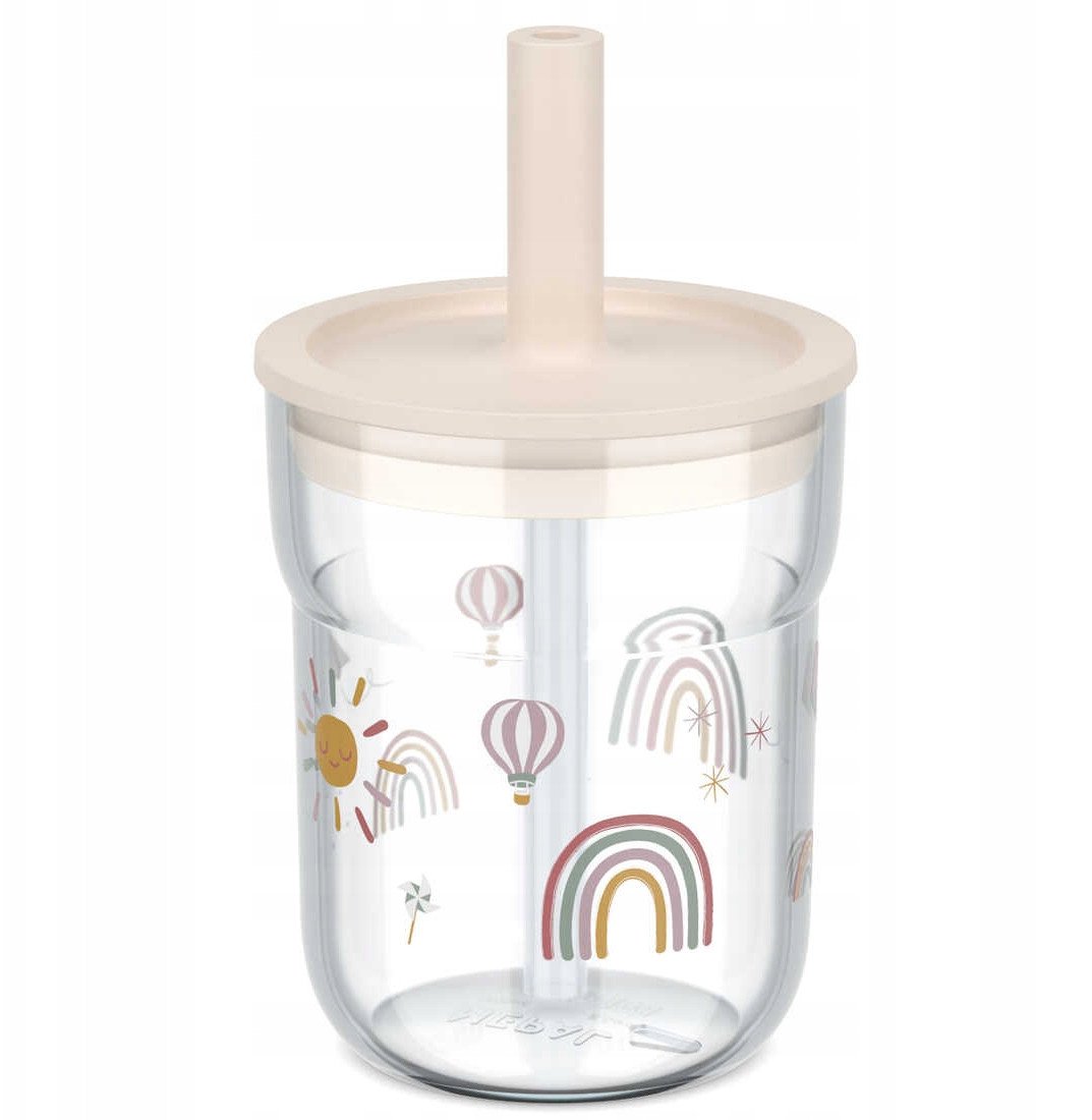 SZKLANKA DZIECIĘCA ZE SŁOMKĄ MIO 250ML SUNSHINE & RAINBOW 108023065245