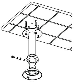 Speed Dome mount for DCS-68xx series - Short straight tube