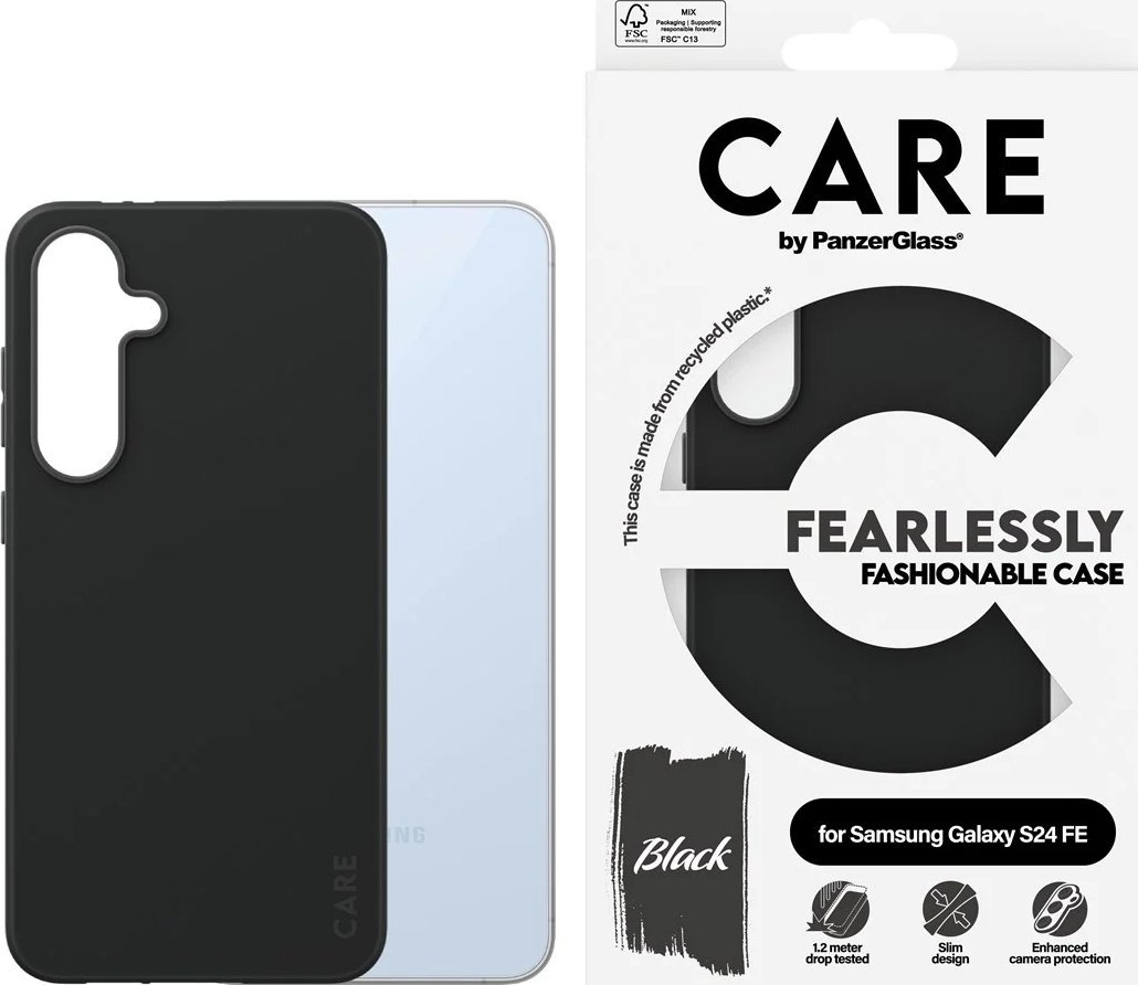PanzerGlass CARE Fashionable Case Black Samsung Galaxy S24 FE