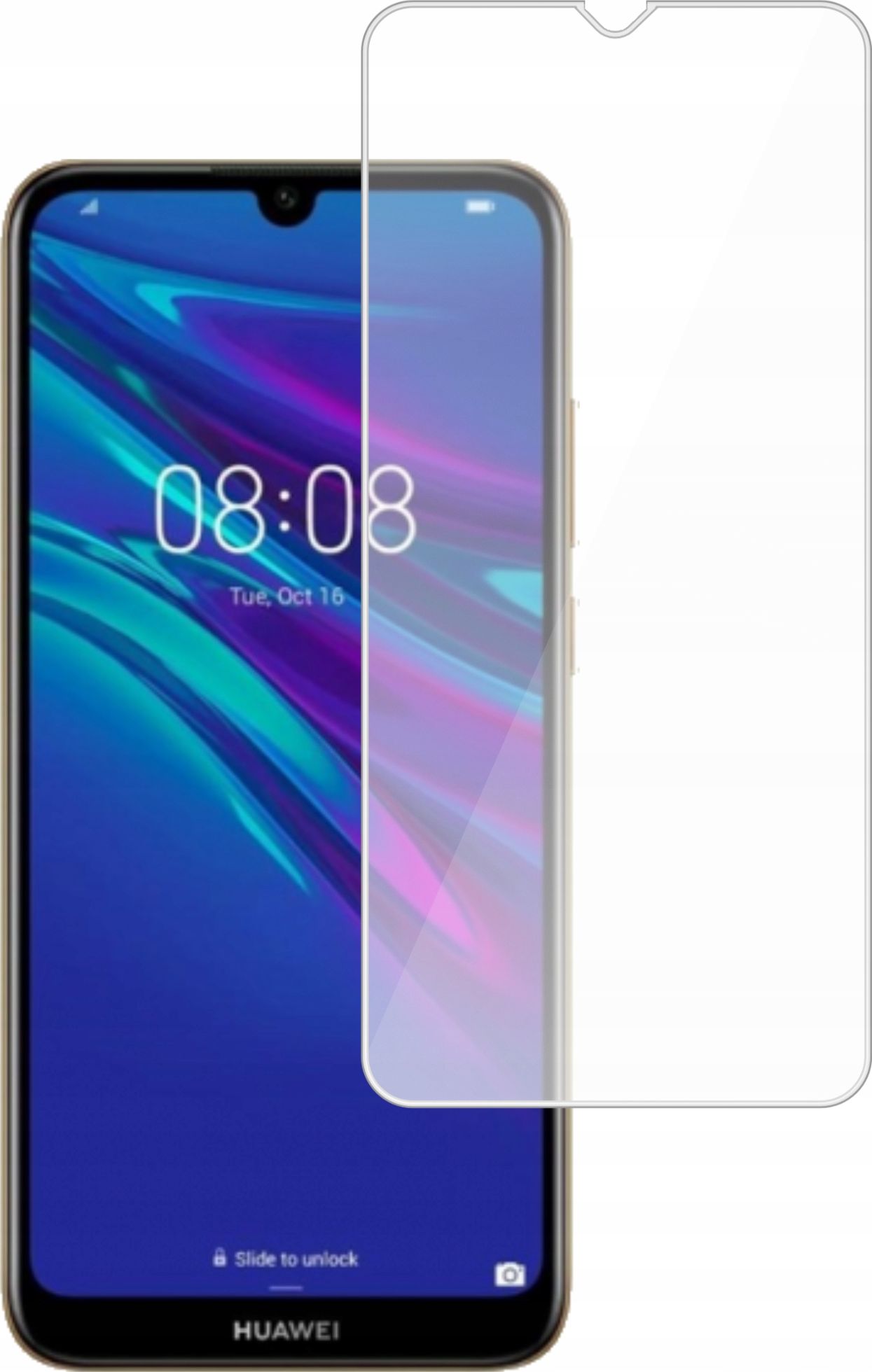 etumi Szkło Hartowane 9H Do Huawei Y6 2019 Szybka Szkiełko Ochronne Na Ekran Twarde Płaskie Przód / Ochrona Matrycy Telefonu Glas0336