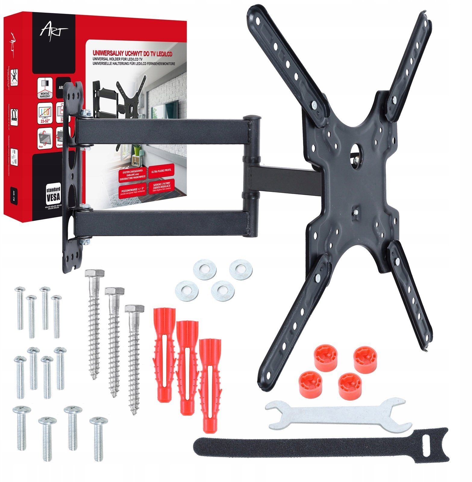 Art UCHWYT DO TV LED/LCD 23-52" 32KG AR-78S reg. pion/poziom 38cm
