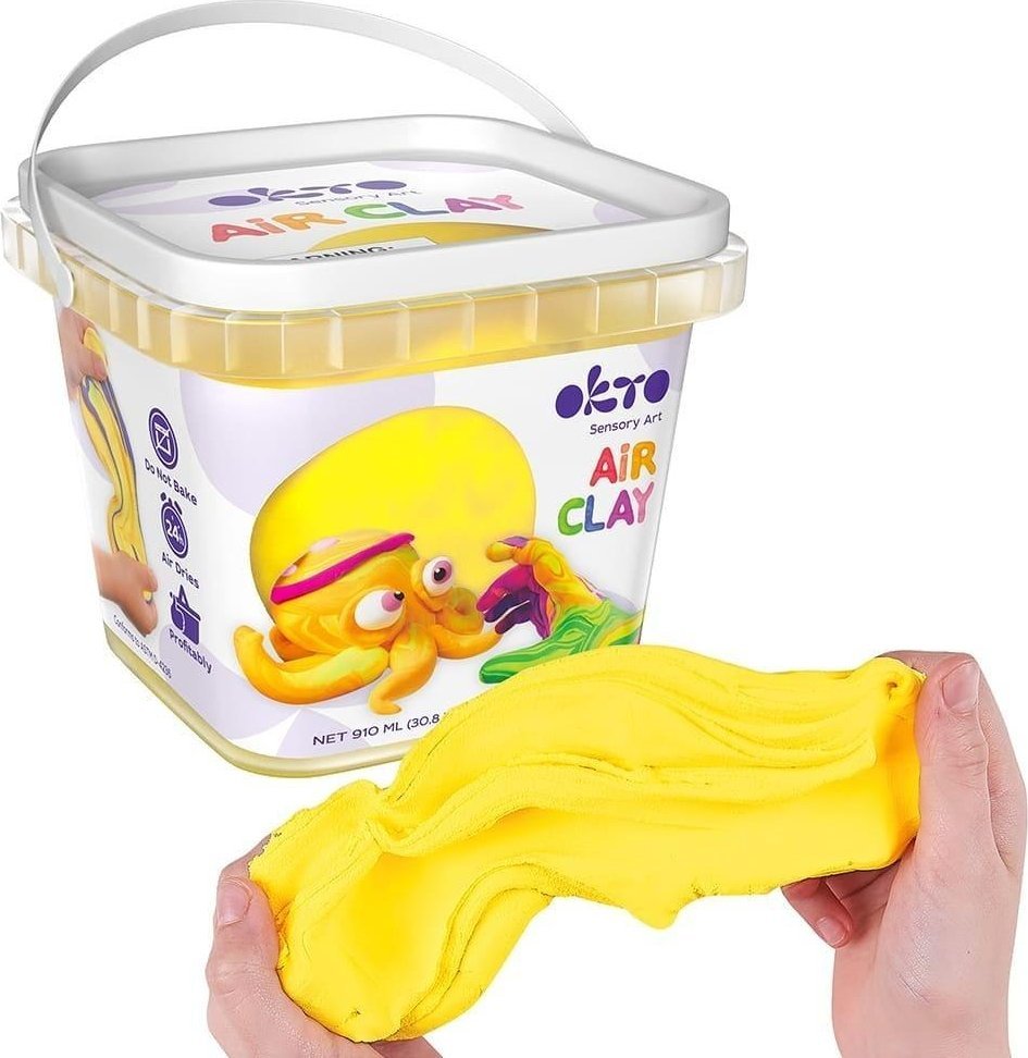 Zestaw lekkiej powietrznej ciastoliny zólty 910ml