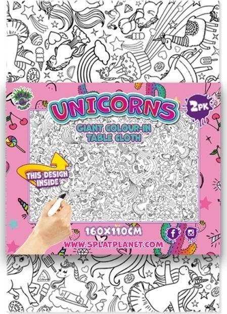 Obrus do pomalowania Jednorożce 2szt