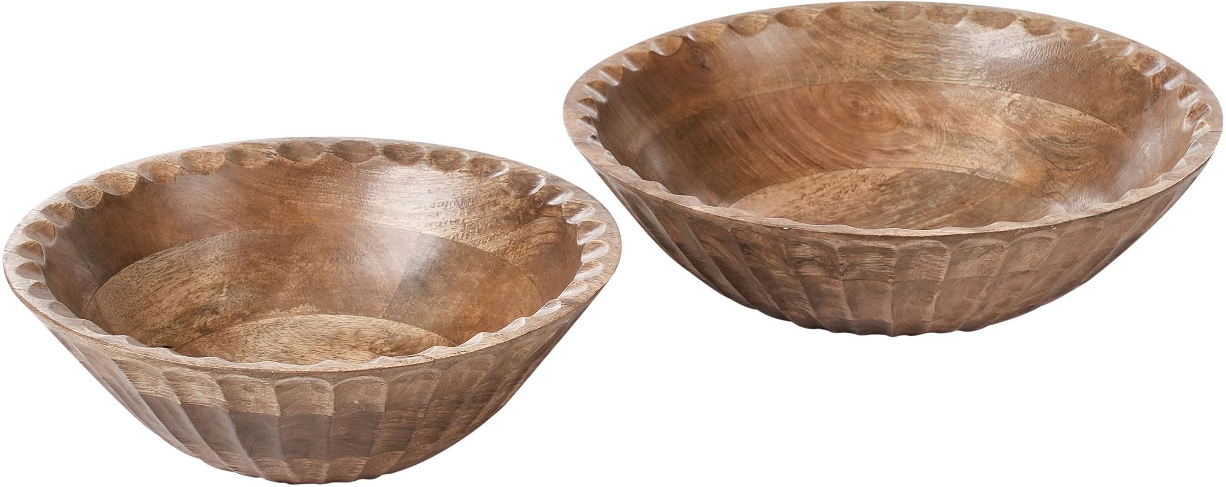 Zestaw 2 mis dekoracyjnych SOHAG Drewno mango Brązowy