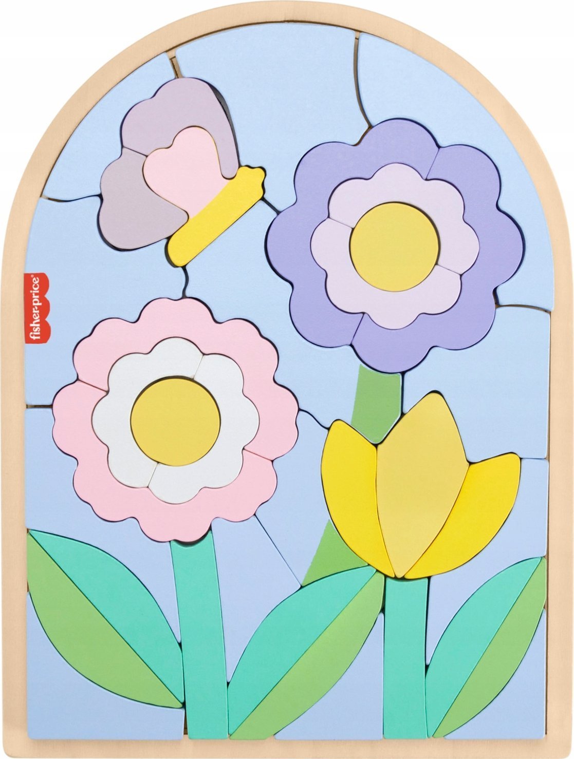 Mattel FP WOOD PUZZLE UKLADANKA KWIATY HXT97 FOL6