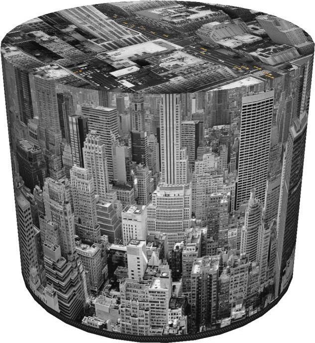 Bertoni-arco Okrągła pufa dekoracyjna - NEW YORK