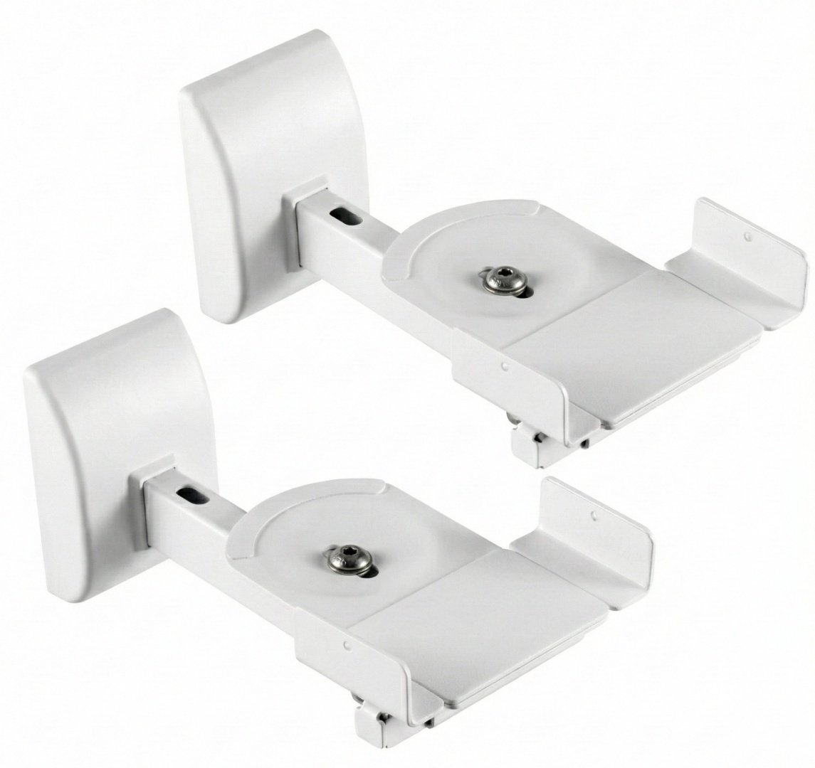 Uchwyt na głośnik ścienny Uniwersalny 2szt kolumn satelit regulowany bialy