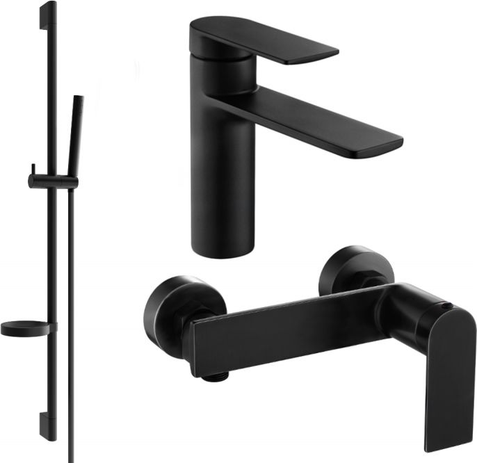 Mexen Mexen Zero DS70 zestaw prysznicowy, czarny - 71104DS70-70