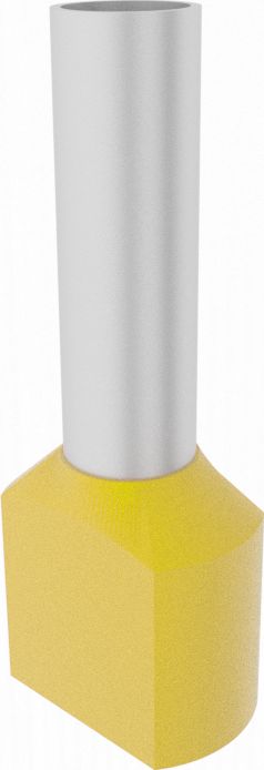 Elpromet 10szt. 2x6/14mm Końcówka tulejkowa izolowana podw. żółta TE6014 Elpromet 0392