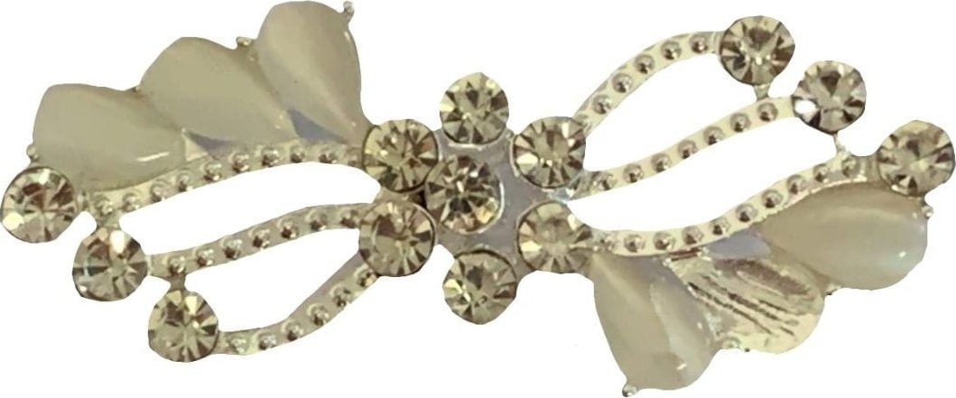 kufer-pasmanteria.pl Haftka 16 ( Kokardka srebrna z perłą )