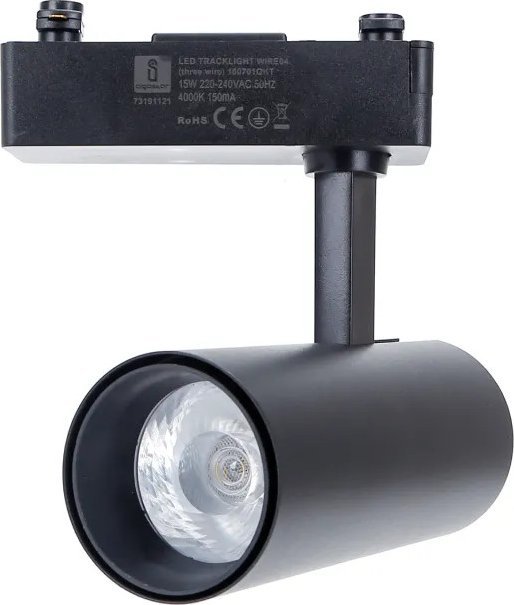 Aigostar LED Trójprzewodowe światło szynowe czarne 15W LED Trójprzewodowe światło szynowe czarne 15W