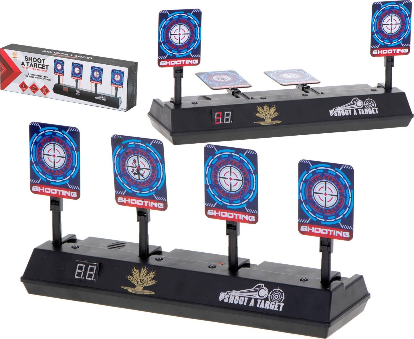 KIK Tarcza elektroniczna do strzelania cyfrowe 4 cele