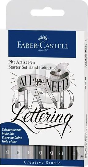 Artequipment FABER-CASTELL Pitt Hand Lettering z akcesoriami uniwersalnymi