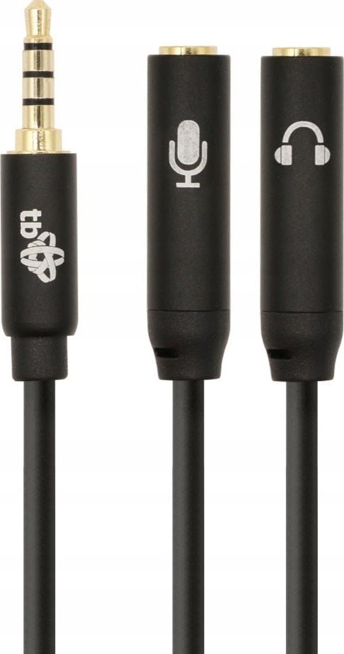 Kabel TB Kabel 3,5mm Mini Jack - 2x 3,5mm Mini Jack M/F adapter 30cm