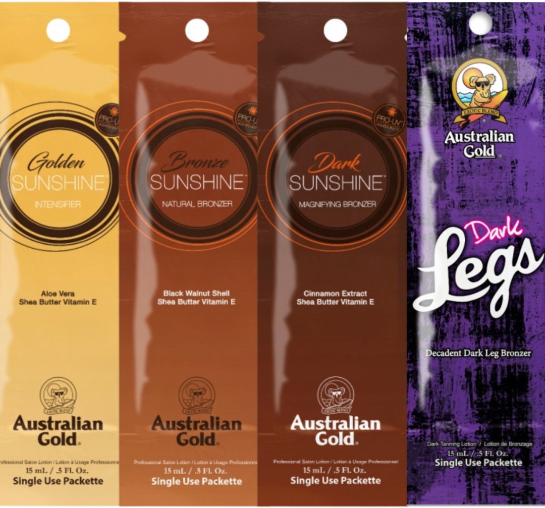 Australian Gold Zestaw Saszetek Do Opalania x4szt