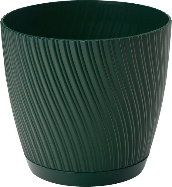 Form-Plastic Doniczka okrągła MIKA 4550-075, Kolor Leśny mech, Form-Plastik, Wymiary 14.8x13.7 cm