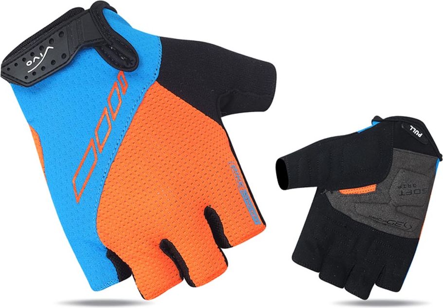 Vivo Rękawiczki rowerowe SB-01-7001-E niebiesko-pomarańczowe r. XXL (4962494)