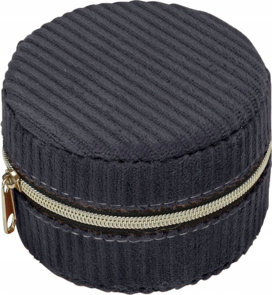 Home Styling Collection Mała szkatułka na biżuterię, sztruks, Ø 8 cm