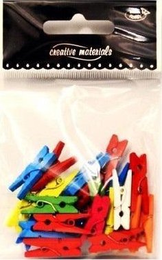 Klamerki kolorowe małe ok. 25szt