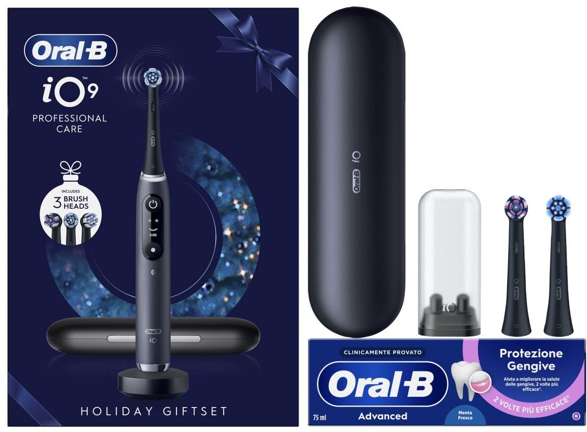 Szczoteczka Oral-B iO 9 Black electric toothbrush, Holiday Giftset