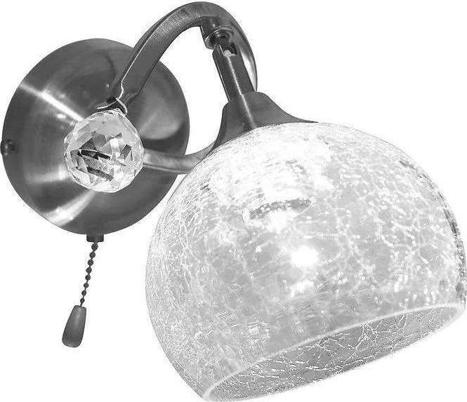 Kinkiet VEN LAMPA ścienna VEN K-B 22060/1 SL regulowana OPRAWA szklany kinkiet z kryształkiem satyna przezroczysty