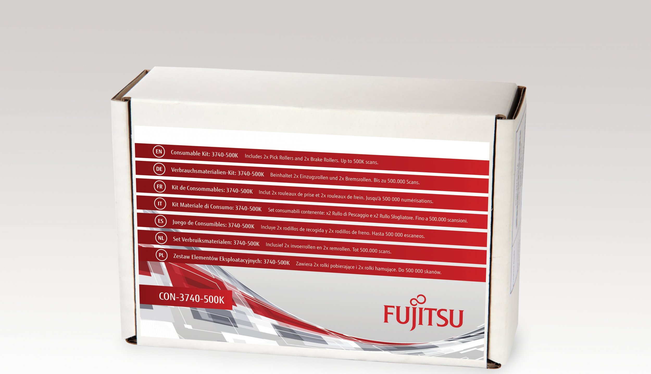 Fujitsu Zestaw eksploatacyjny do skanera fi-7600/7700 (2xBR+2xPR)