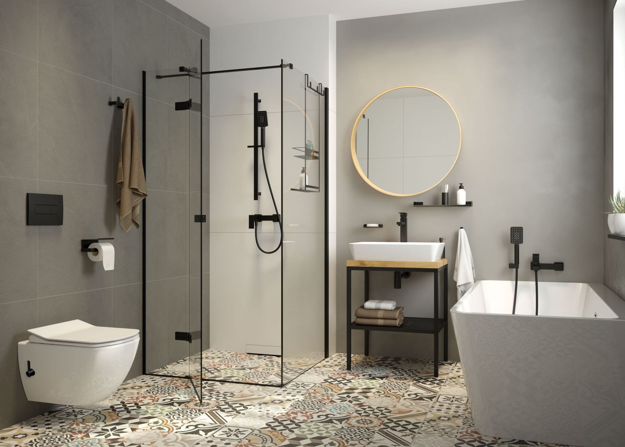 Deante Miska WC z funkcją bidetu - z baterią mieszaczową