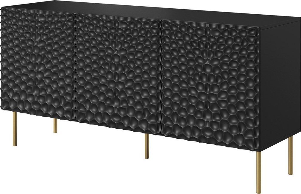 Cama Meble Komoda HOLE 152x42,5xH74,5 czarny mat