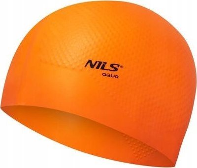 Nils Extreme NQC JEDNOKOLOROWY POMARAŃCZOWY CZEPEK SILIKONOWY DOTS NILS AQUA
