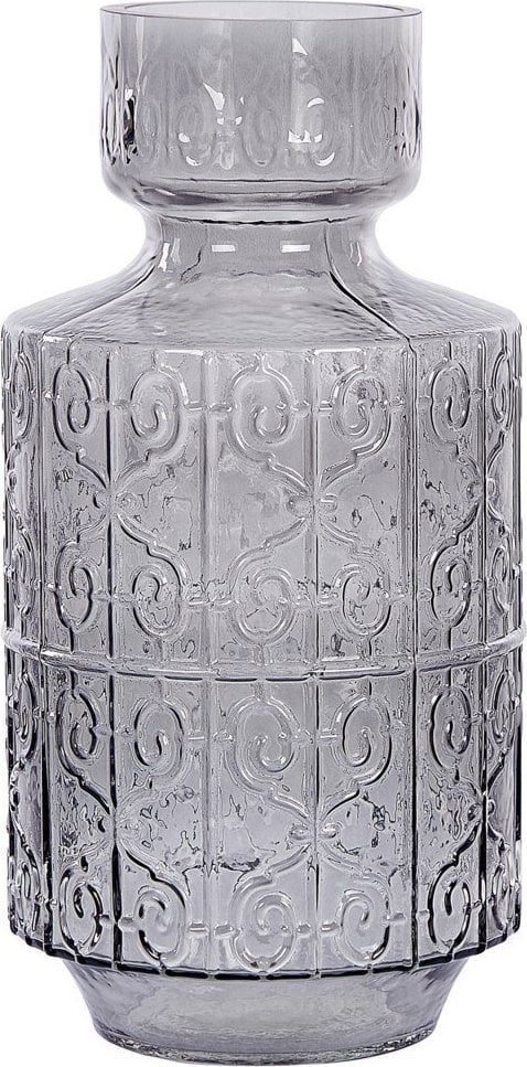 Ramka Beliani Wazon na kwiaty szklany 33 cm szary DIKELLA!