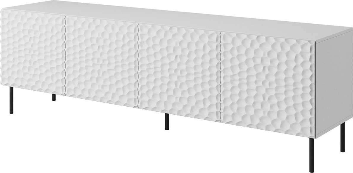 Cama Meble Szafka RTV HOLE 190x40,5xH59,5 biały mat
