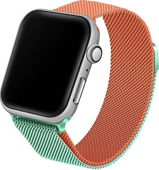 Beline Beline Pasek Apple Watch Steel 38/40/41Mm Zielono-Pomarańczowy Green/Orange