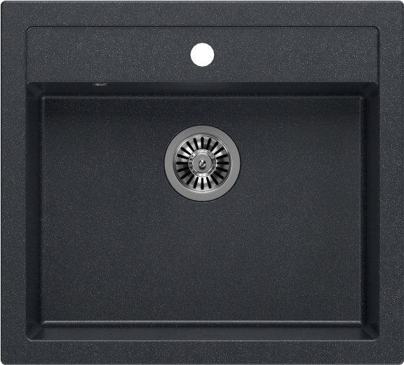 Zlewozmywak Quadron BILL 110 GraniteQ black diamond/elementy stalowe