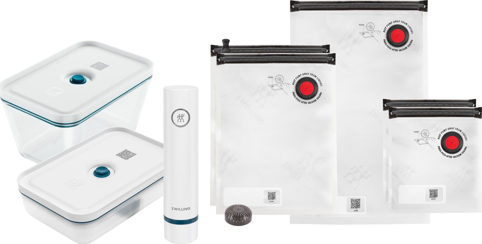 Zwilling Fresh&Save Zestaw startowy próżniowy L szklany morski