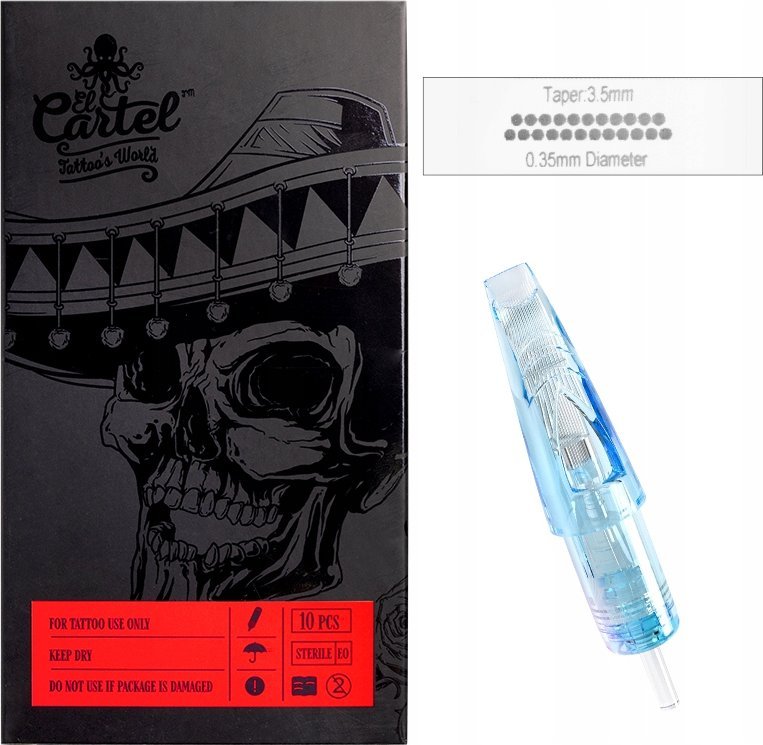 Activeshop Cartridge do tatuażu El Cartel 0.35 mm 23 Soft Edge Magnum MT 10 szt.