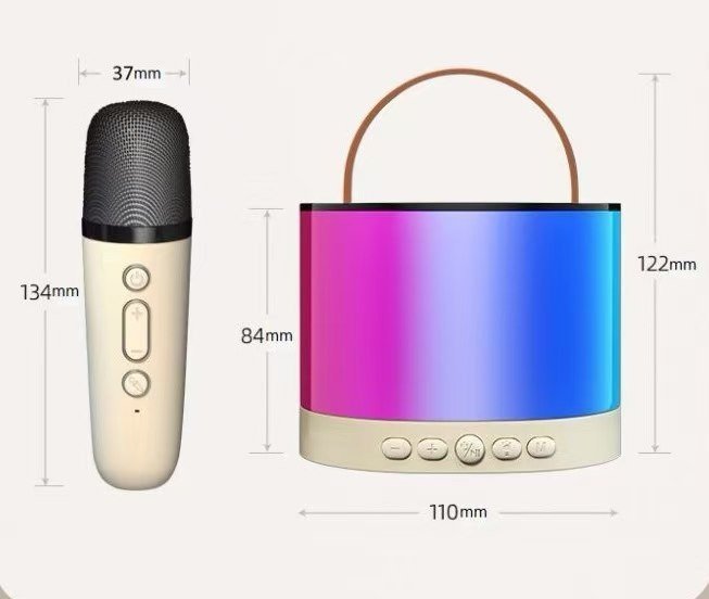 Zestaw Karaoke Mikrofon + Podświetlany Głośnik EDUKAMP