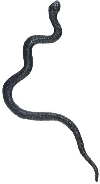 wąż plastikowy 18cm 12 szt. czarny 1042555