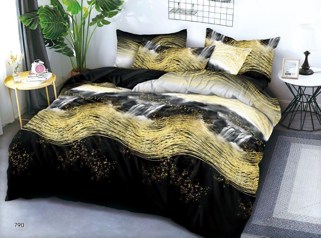 Cotton World Pościel 200x220 bawełna satynowa 3D Fashion Home gruba 3 części 790